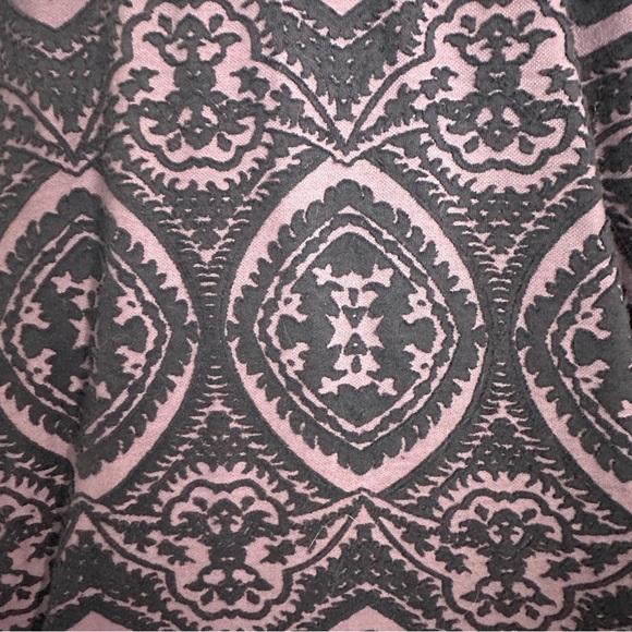 Free People Purple Long Sleeve dress with Navy, Velvet Paisley - Picture 4 of 8